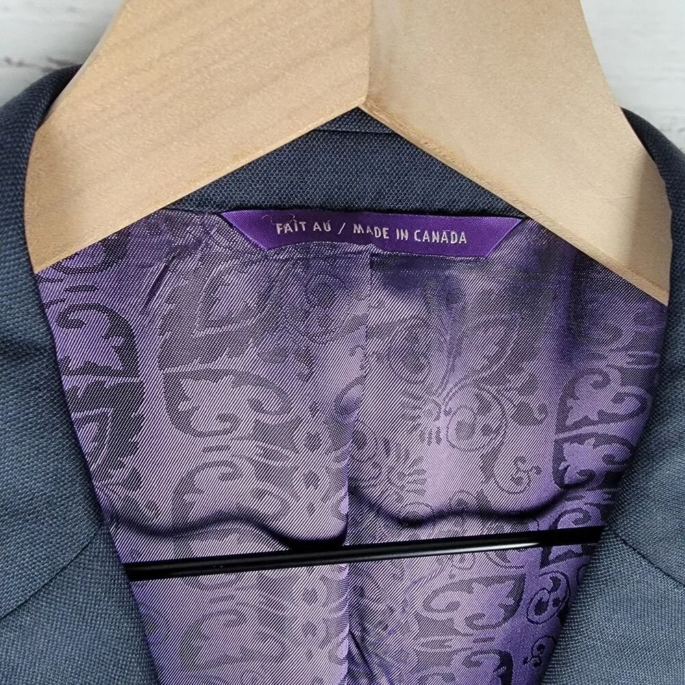 Ted Baker Jones CT Blazer Mens Size 42 L Endurance 100% Wool Dark Blue Office